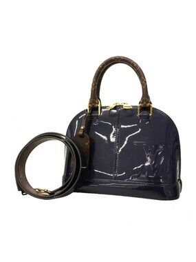 Louis Vuitton Handbag Vernis Alma BB Marine 2-Way Bag